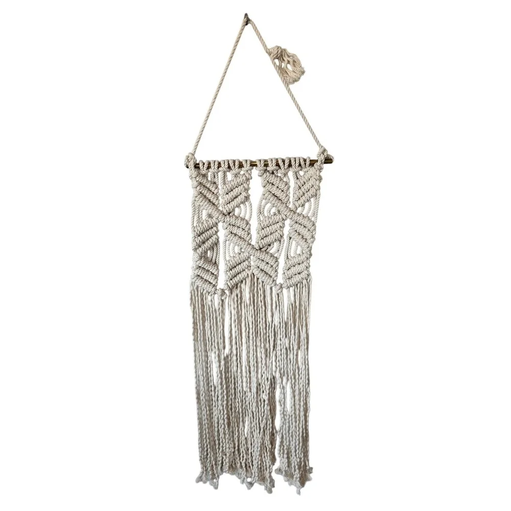 Macrame Woven Wall Hanging Decor Boho Hippie 70s‎ Retro Braided Unique